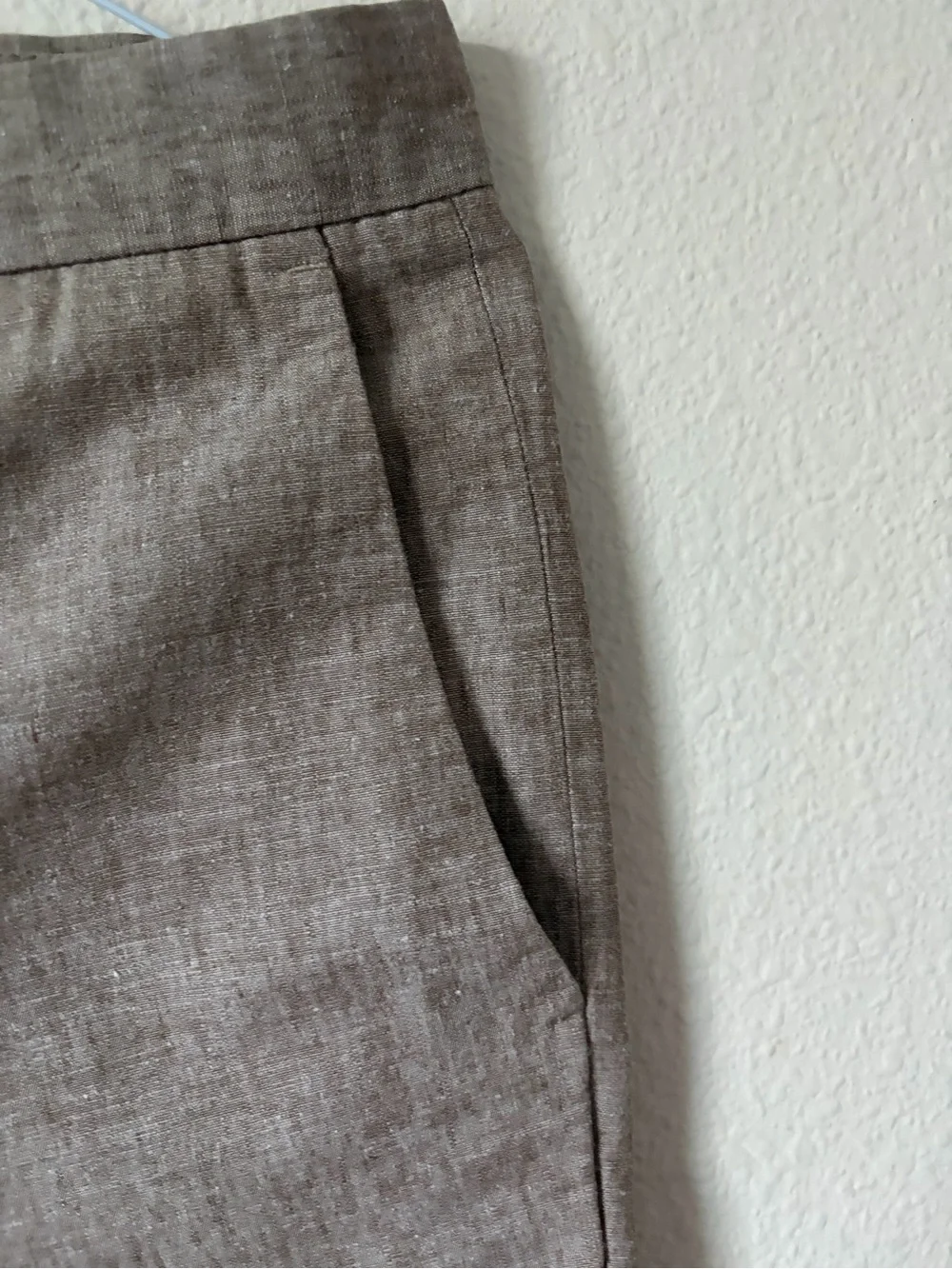 Banana Republic Men’s Khaki 9 Inch Linen Blend Chino Aiden Shorts Size 35x9